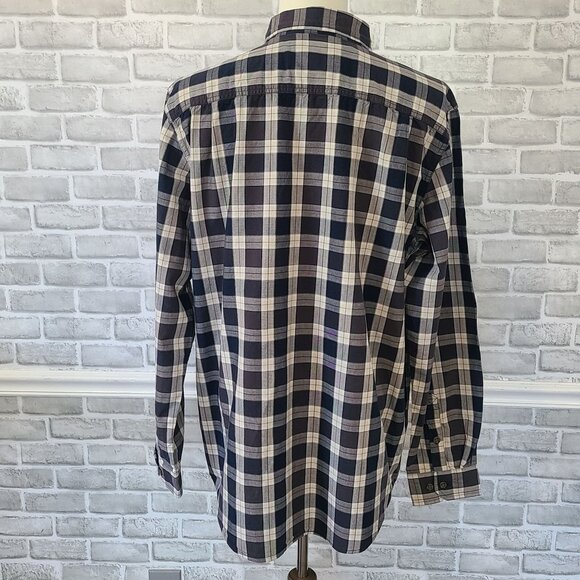 Carhartt Men's Loose Fit Midweight Chambray Long-Sleeve Plaid Shirt L Tall NEW - Picture 4 of 8